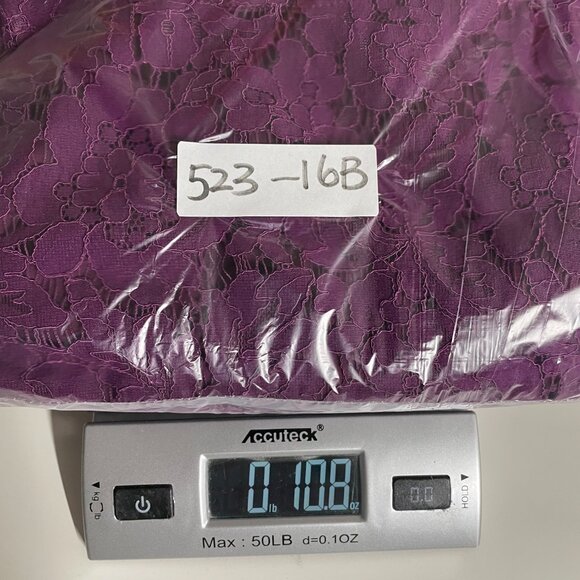 Isaac Mizrahi Live Womens Plum Purple 3/4 Bell Sleeve Crochet Lace Blouse Top 1X - Picture 11 of 11